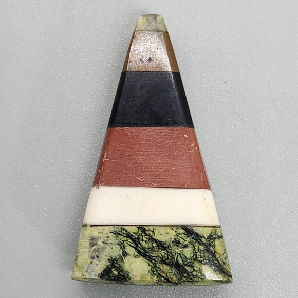 Loose Stone Jewelry - Vintage native american inlaid multi stone bead dangle pendant